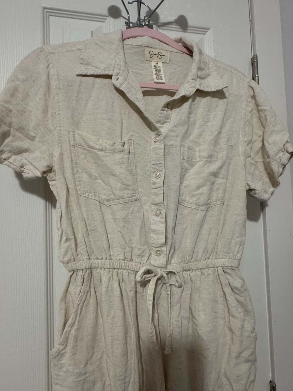 The Jessica Simpson Collection Rustic Utility-Playsuit Jumpsuit Beige Medium